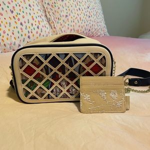 LOUNGEFLY BEAUTY AND THE BEAST PURSE AND CARD HOLDER